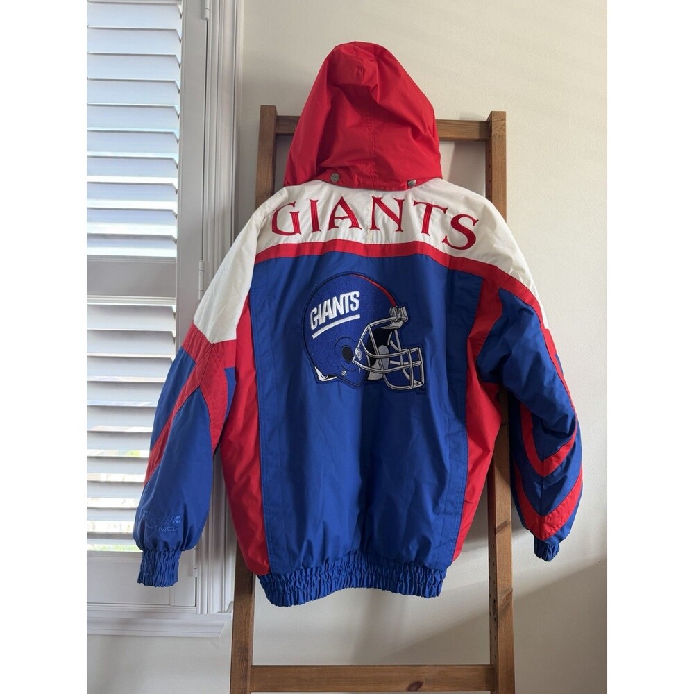 Vintage New York Giants Jacket Coat Nutmeg Mills By Campri Classic Large Starter